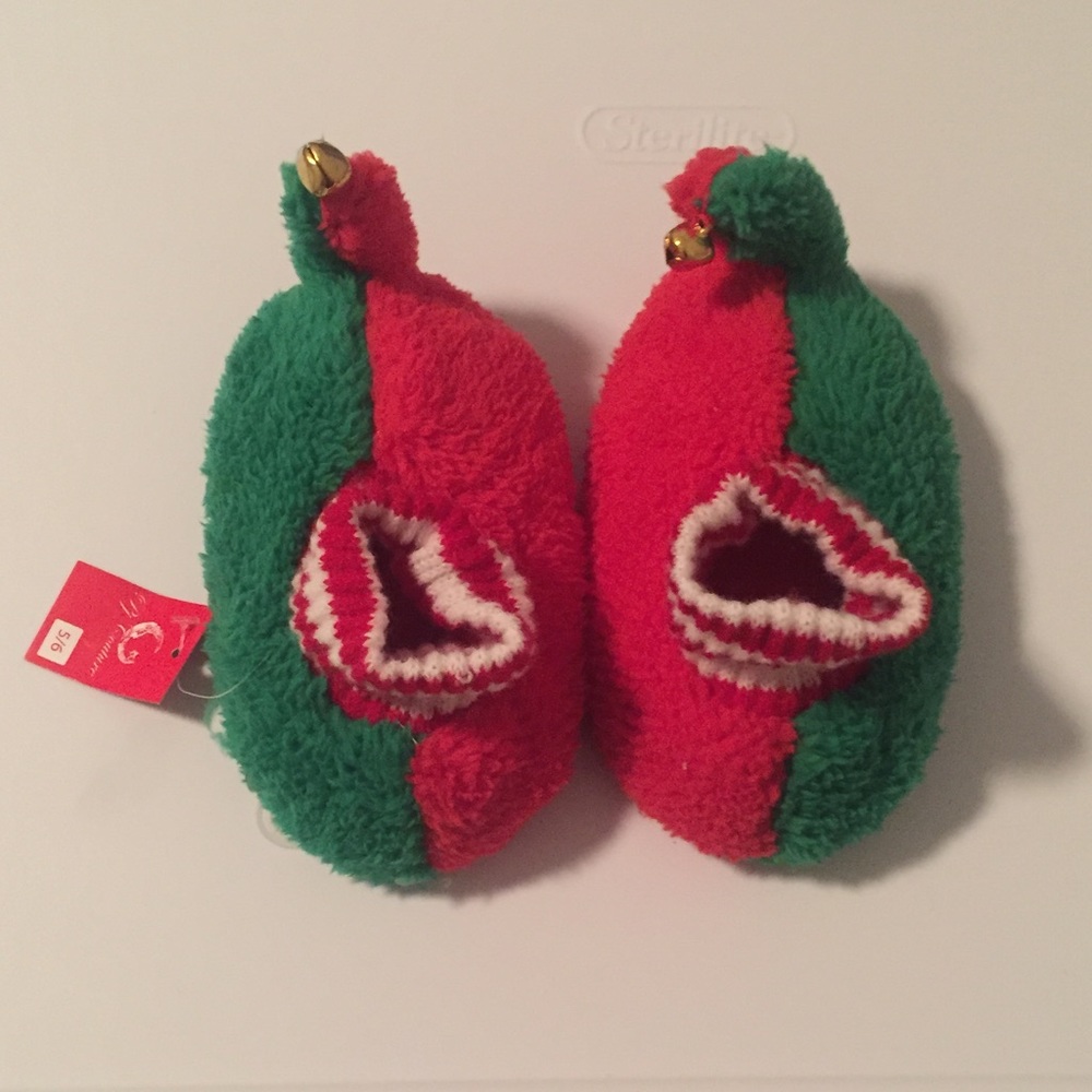 COPY - PJ Couture 5/6 kids christmas slippers elf